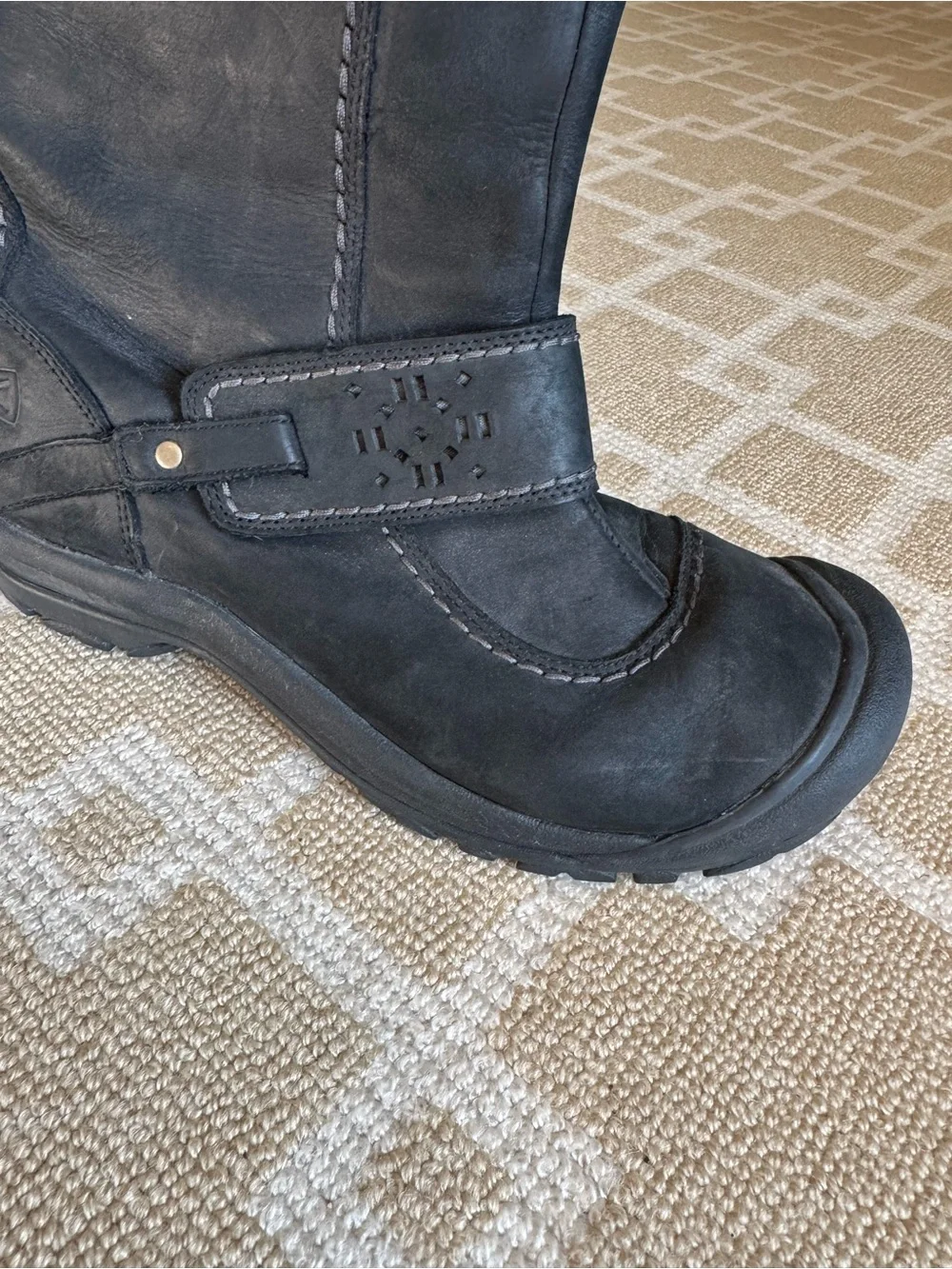 KEEN Black Leather KEEN.DRY Tall Waterproof Boots Comfort Winter Women’s 10